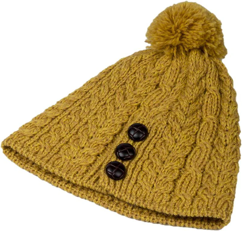 Women's Merino Wool Hat with Bobble by Aran Mills - Image 10