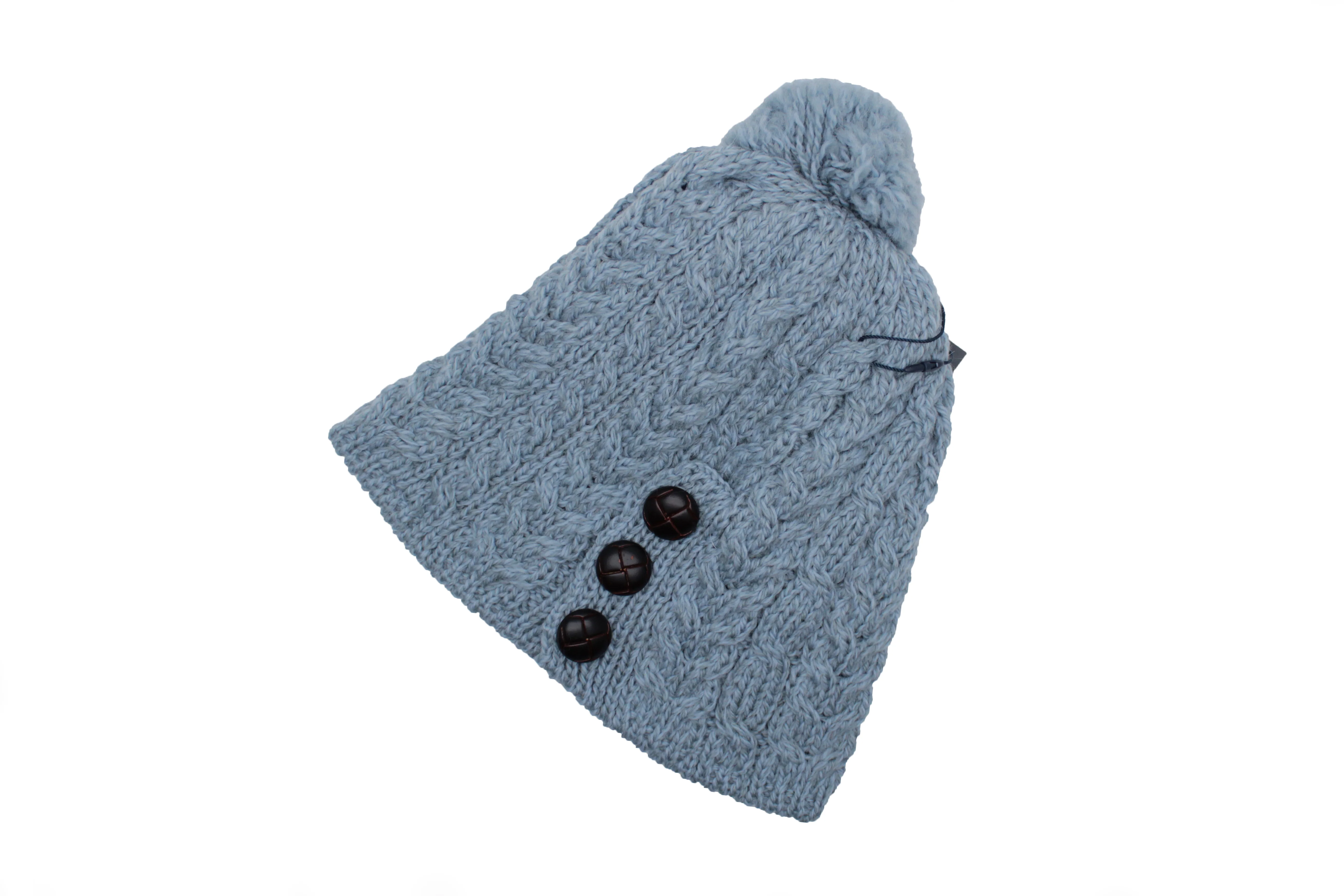 Women's Merino Wool Hat with Bobble by Aran Mills - Image 5