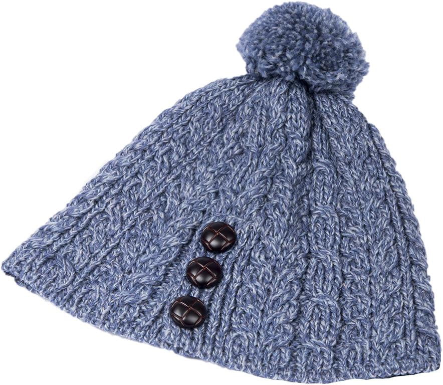 Women's Merino Wool Hat with Bobble by Aran Mills - Image 6