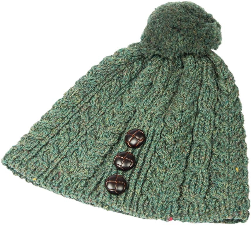 Women's Merino Wool Hat with Bobble by Aran Mills - Image 9