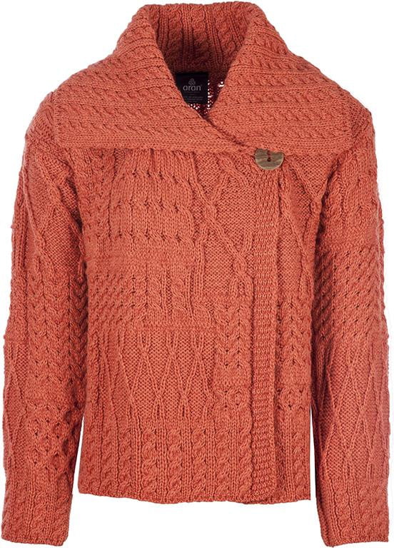 Women's Merino Wool One Button Cardigan by Aran Mills - Image 6