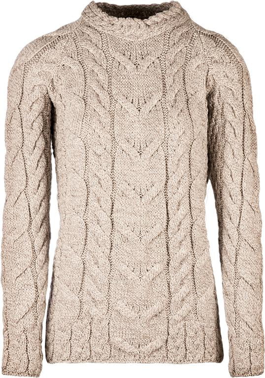 Women's Supersoft Merino Wool Plaid Weave Crew Neck Sweater by Aran Mills - Image 3
