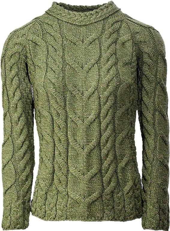 Women's Supersoft Merino Wool Plaid Weave Crew Neck Sweater by Aran Mills - Image 6