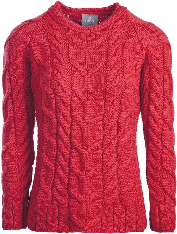 Women's Supersoft Merino Wool Plaid Weave Crew Neck Sweater by Aran Mills - Image 7