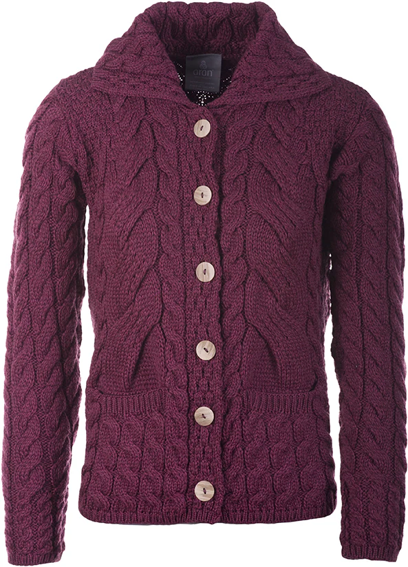 Women's Supersoft Merino Wool Six Button Cardigan by Aran Mills - 7 Colours - Image 12