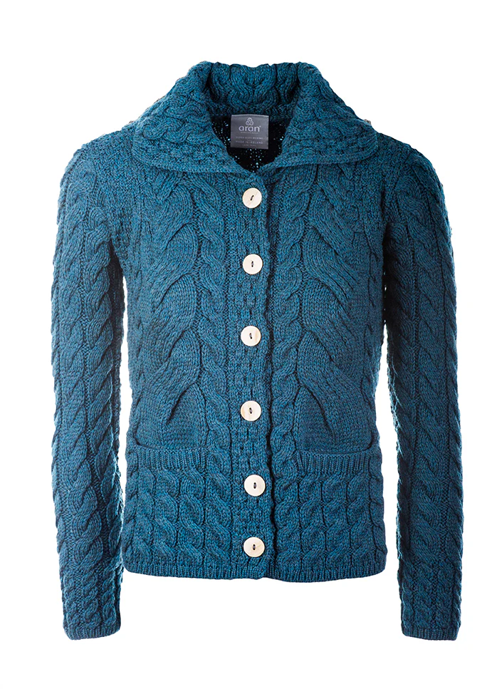 Women's Supersoft Merino Wool Six Button Cardigan by Aran Mills - 7 Colours - Image 13