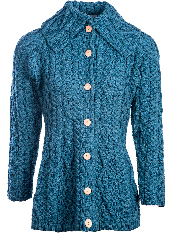 Women's Supersoft Merino Wool 7 Button Cardigan by Aran Mills - 2 Colours - Image 3