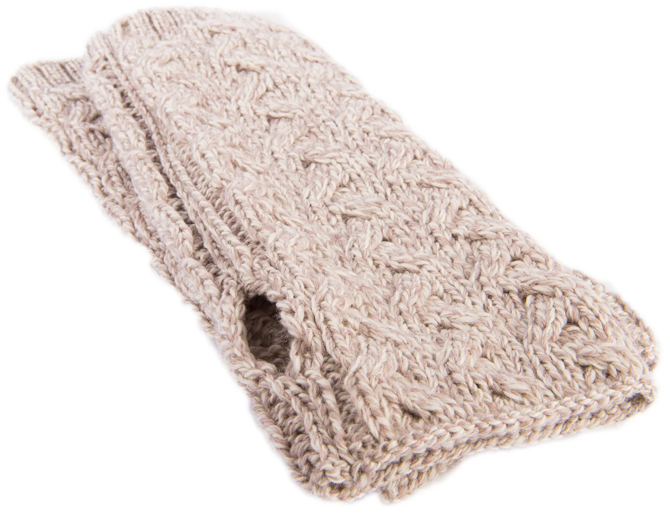 Women's Supersoft Merino Wool Long Fingerless Mittens by Aran Mills - 5 Colours - Image 3