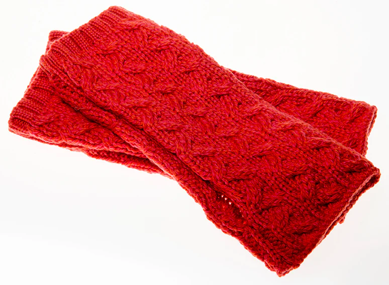 Women's Supersoft Merino Wool Long Fingerless Mittens by Aran Mills - 5 Colours - Image 6