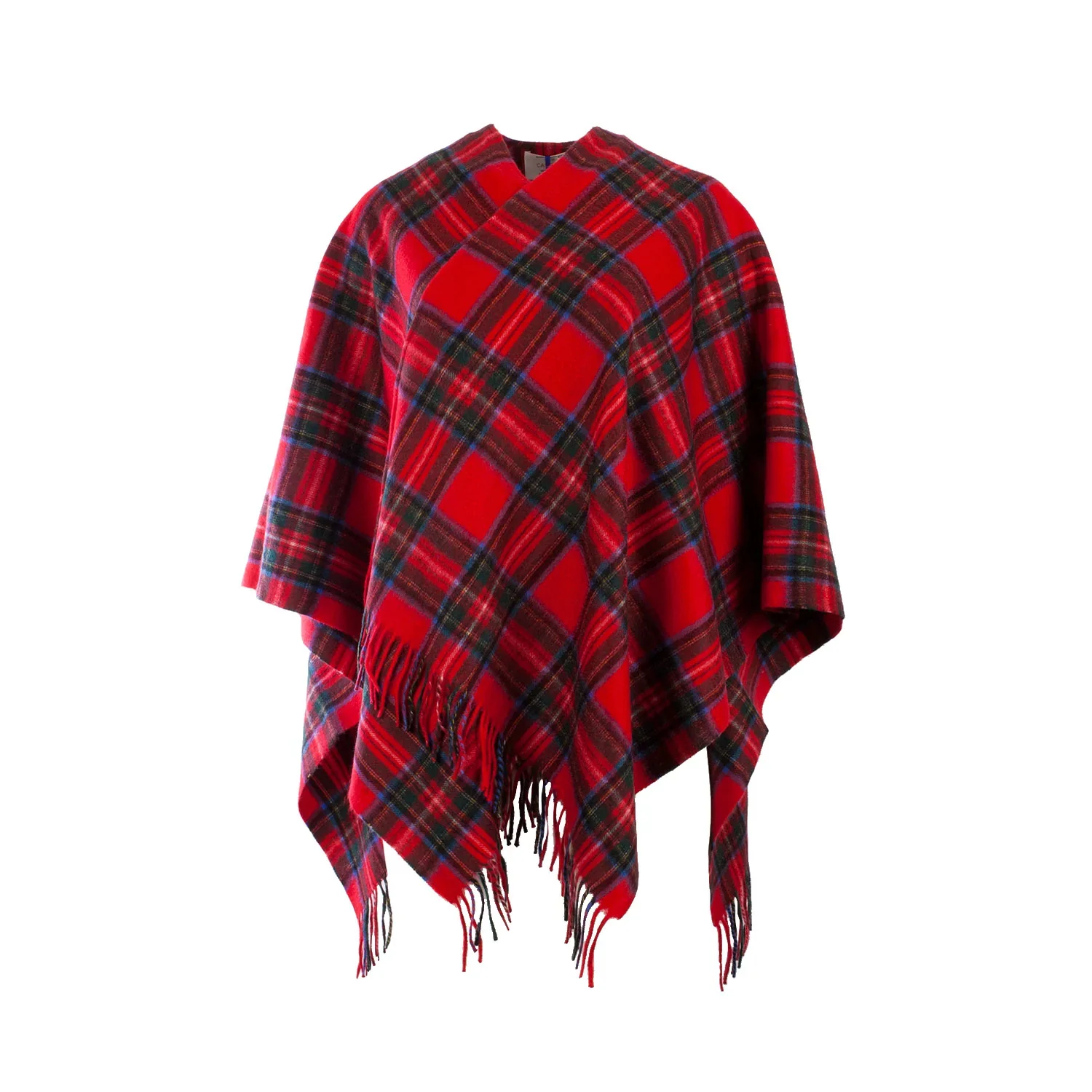 Women's Tartan Cashmere Mini Cape - Image 5