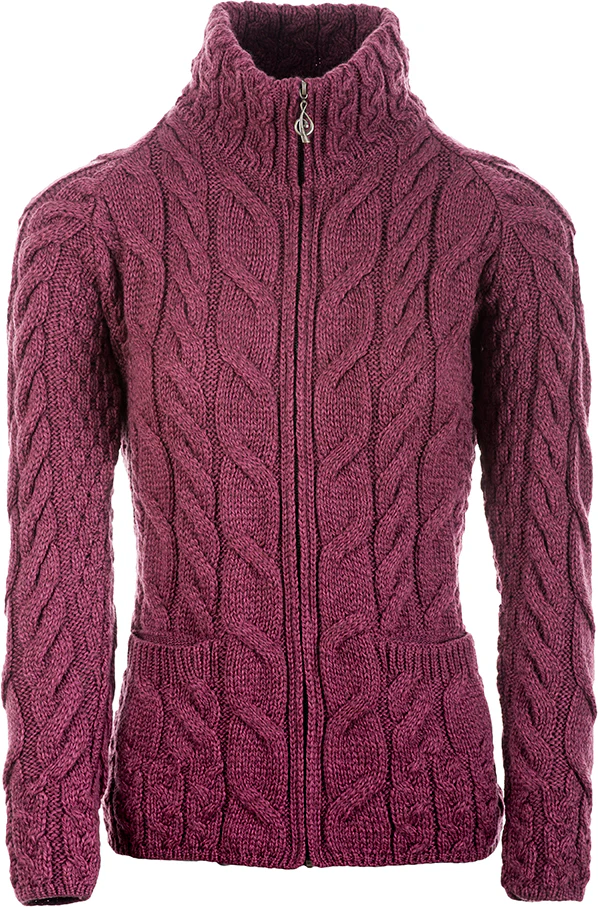 Women's Supersoft Merino Wool Zip Up Cardigan by Aran Mills - 2 Colours - Image 4