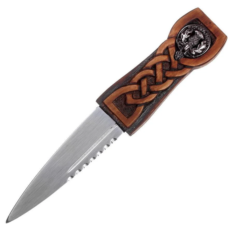 Wood Effect Clan Crest Sgian Dubh - Made to Order - Image 2
