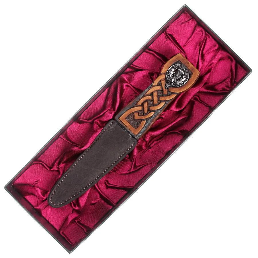 Wood Effect Clan Crest Sgian Dubh - Made to Order - Image 3