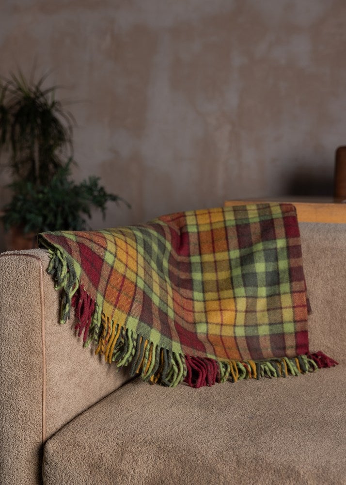 Wool Tartan Blanket - 60'' x 70'' - Buchanan Autumn - Image 2