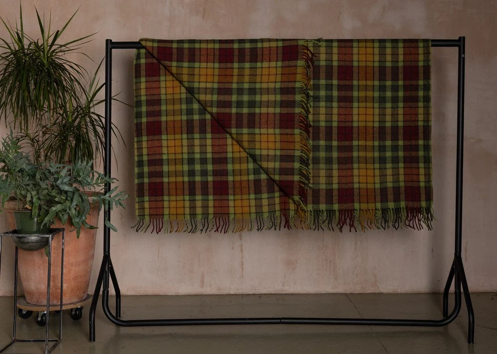 Wool Tartan Blanket - 60'' x 70'' - Buchanan Autumn - Image 3