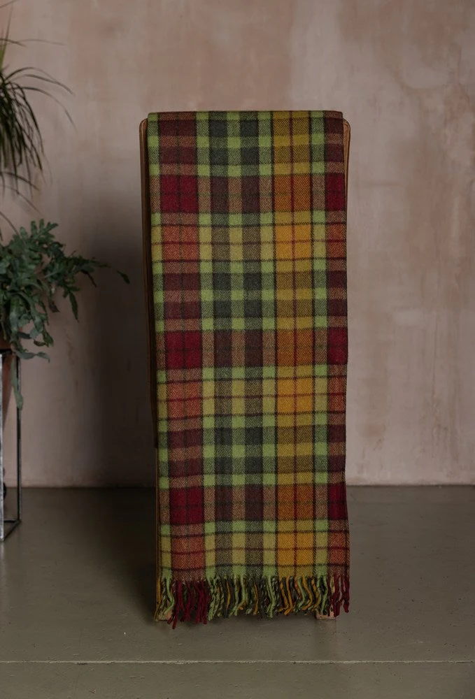 Wool Tartan Blanket - 60'' x 70'' - Buchanan Autumn - Image 4