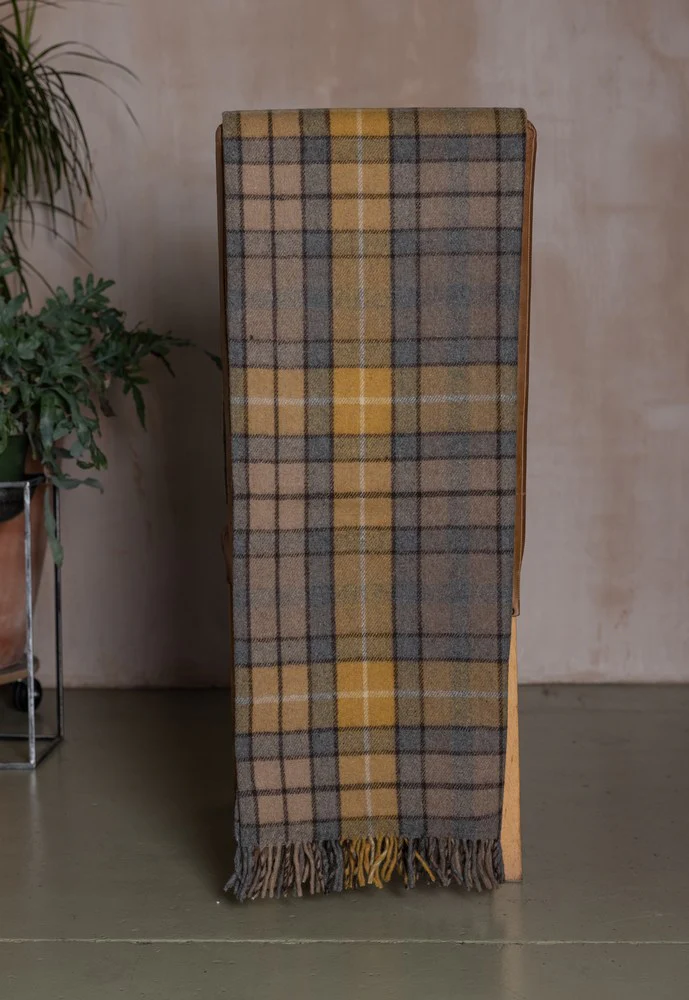 Wool Tartan Blanket - 60'' x 70'' - Buchanan Natural - Image 4