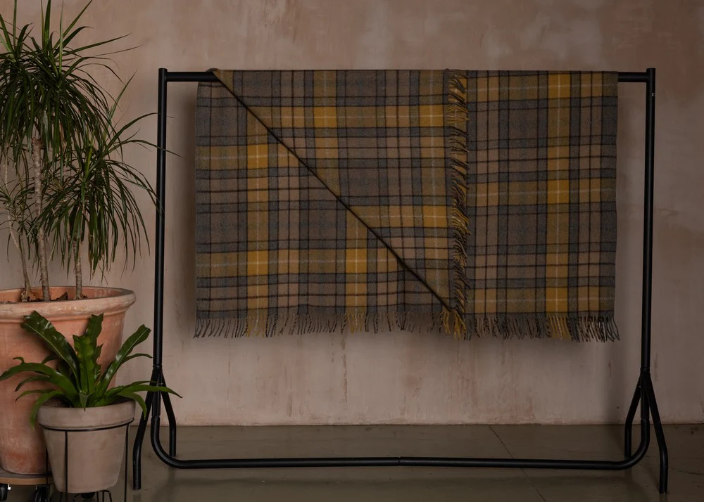 Wool Tartan Blanket - 60'' x 70'' - Buchanan Natural - Image 5