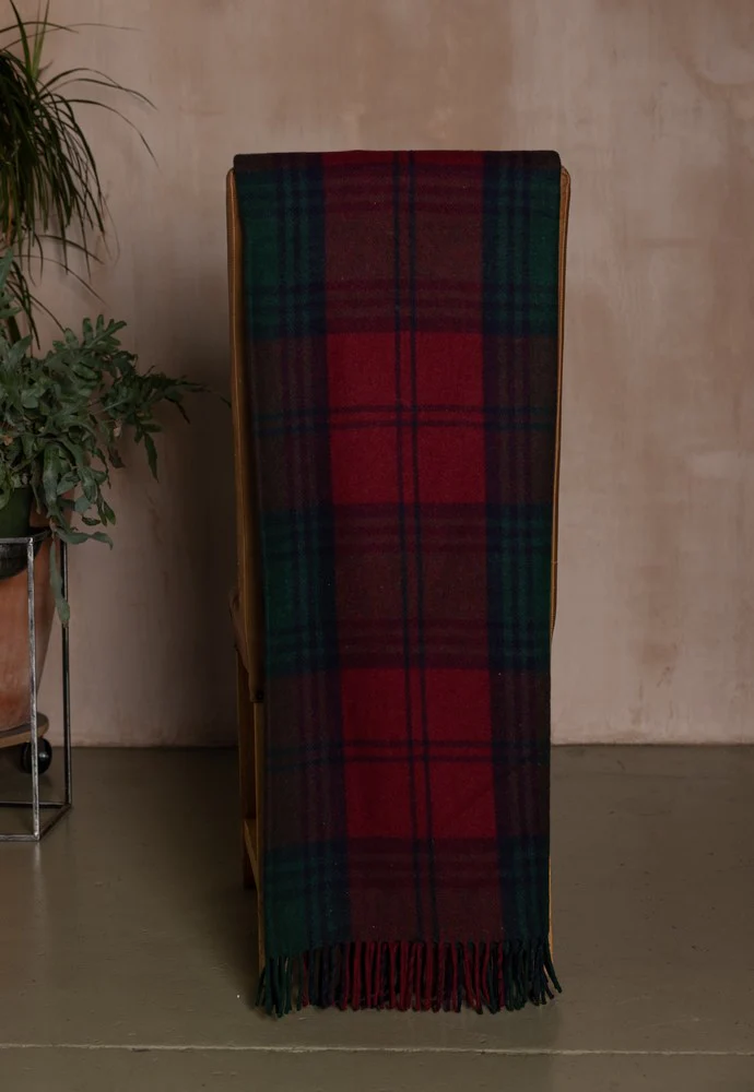 Wool Tartan Blanket - 60'' x 70'' - Lindsay - Image 4