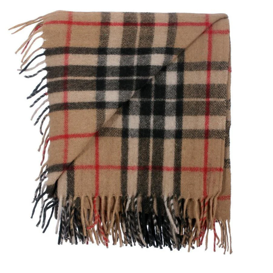 Wool Tartan Blanket - 60'' x 70'' - Thomson Camel - Image 2