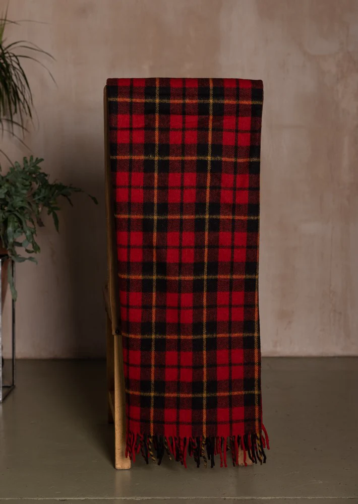 Wool Tartan Blanket - 60'' x 70'' - Wallace - Image 4