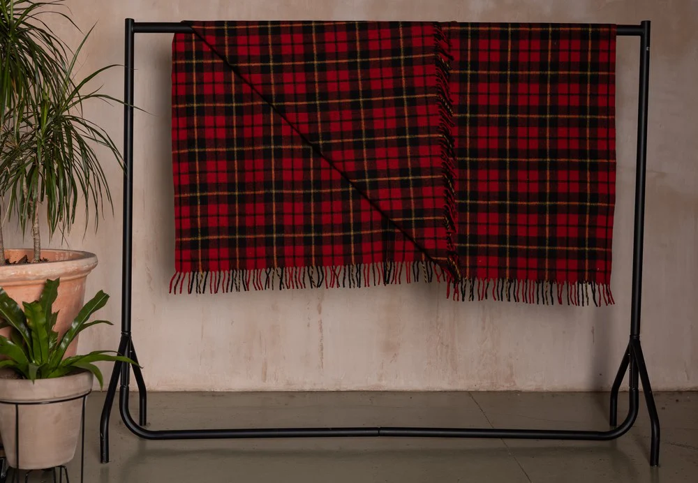 Wool Tartan Blanket - 60'' x 70'' - Wallace - Image 5