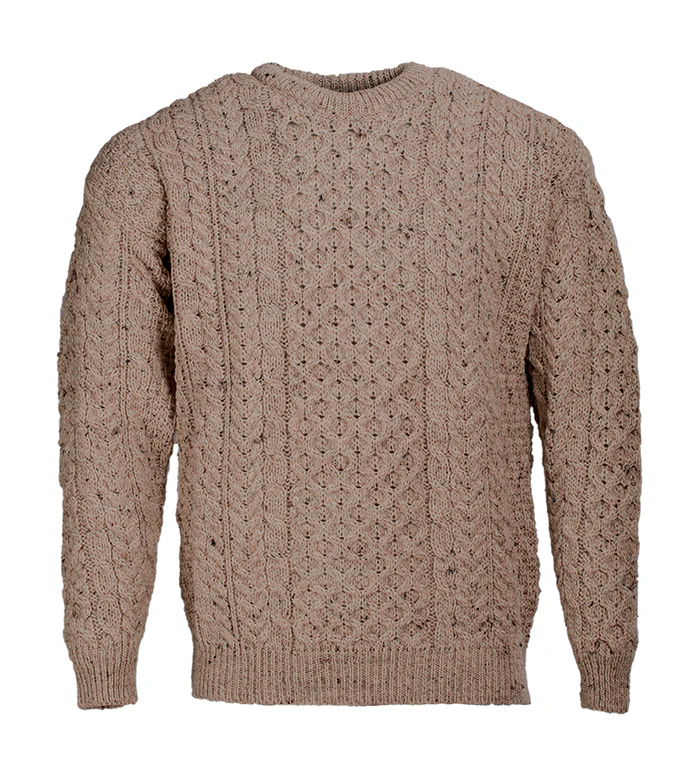 Unisex Worsted Wool Crew Neck Jumper by Aran Mills - 3 Colours - Image 5